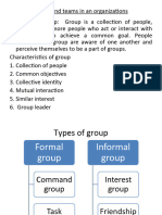 Group and Teams in An Organizations