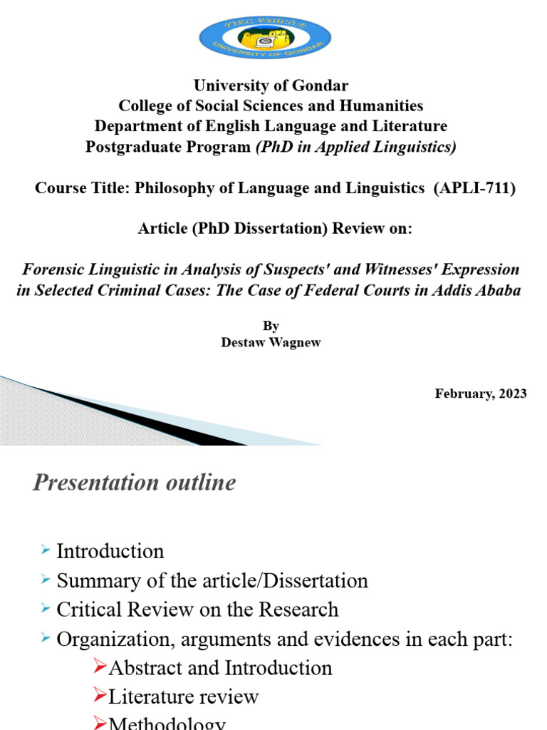 Forensic Linguistics in Criminal Cases | PDF | Linguistics | Forensic ...