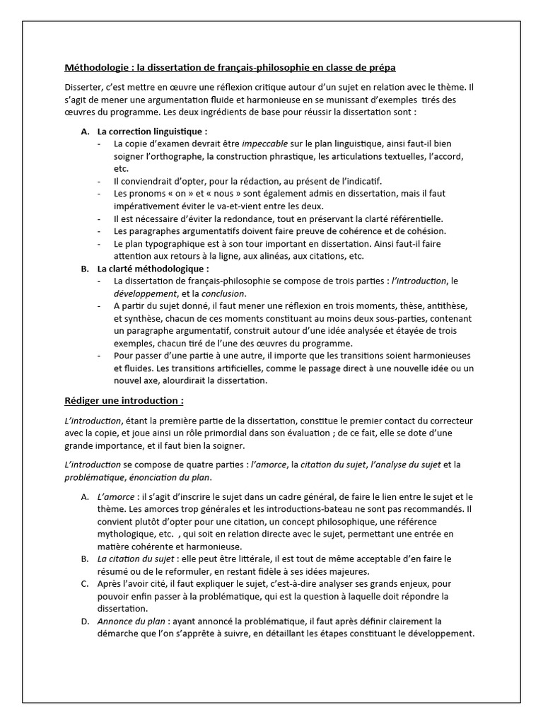 Méthodologie de la dissertation philo | PDF | la communication ...