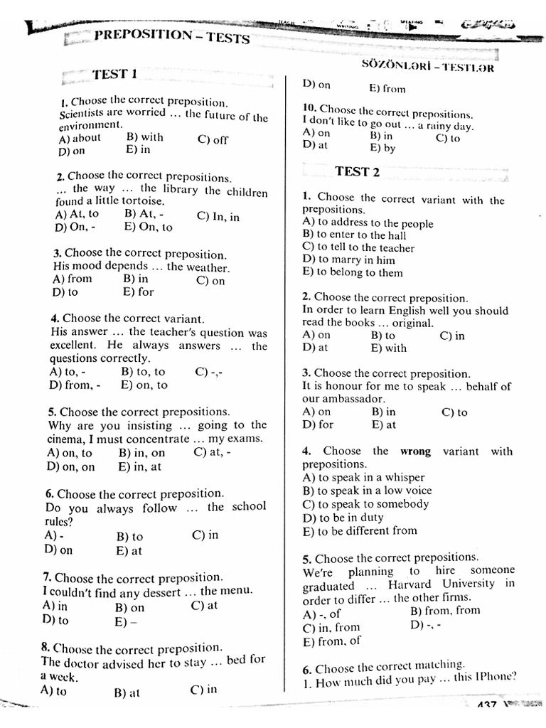 Prepositions | PDF
