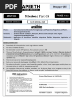 Milestone Test - 05 - Test Paper