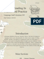 Literary Reading in Theory and Practice-Ömer Taşdemir 20093046