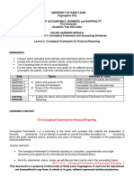 Week 3 - The Conceptual Framework For Financial Reporting