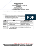 Week 4 - Objective of The General Purpose Financial Reporting and Qualitative Characterestics