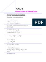Practical-6: Method of Variation of Parameter