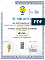 Sertifikat Akreditasi UIN Jakarta
