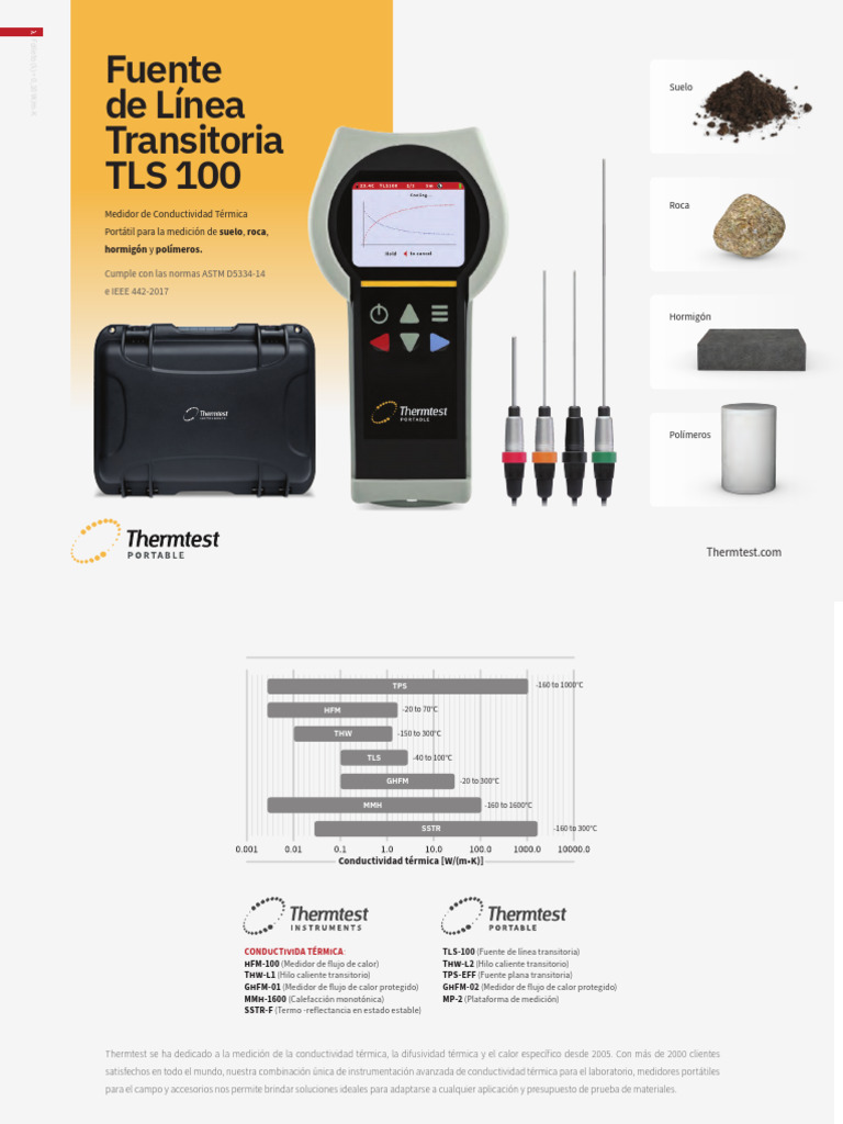 Medidor TLS-100 de Conductividad Térmica | PDF | Conductividad térmica ...