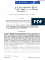 International Migration - 2015 - Riemsdijk - Socio Cultural Incorporation of Skilled Migrants at Work Employer and Migrant