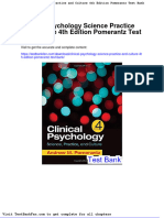 Clinical Psychology Science Practice and Culture 4th Edition Pomerantz Test Bank