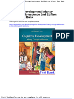 Cognitive Development Infancy Through Adolescence 2nd Edition Galotti Test Bank