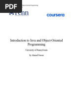 Introduction To Java and Object-Oriented Programming