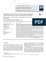 Development and Utilization of Energy-Related Technologies, Economic Performance and The Role of Policy Instrument