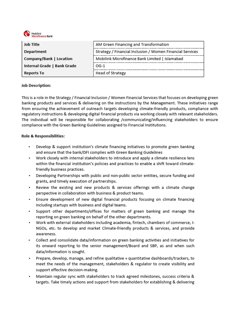 Jd am green financing transformation pdf regulatory compliance