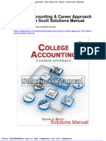 College Accounting A Career Approach 12th Edition Scott Solutions Manual