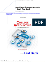 College Accounting A Career Approach 12th Edition Scott Test Bank