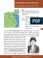 Genealogie Histoire Tai Chi Chuan Les Cinq Principaux Styles Chen Yang Sun Wu Taichi Taiji Quan WEB Lyon