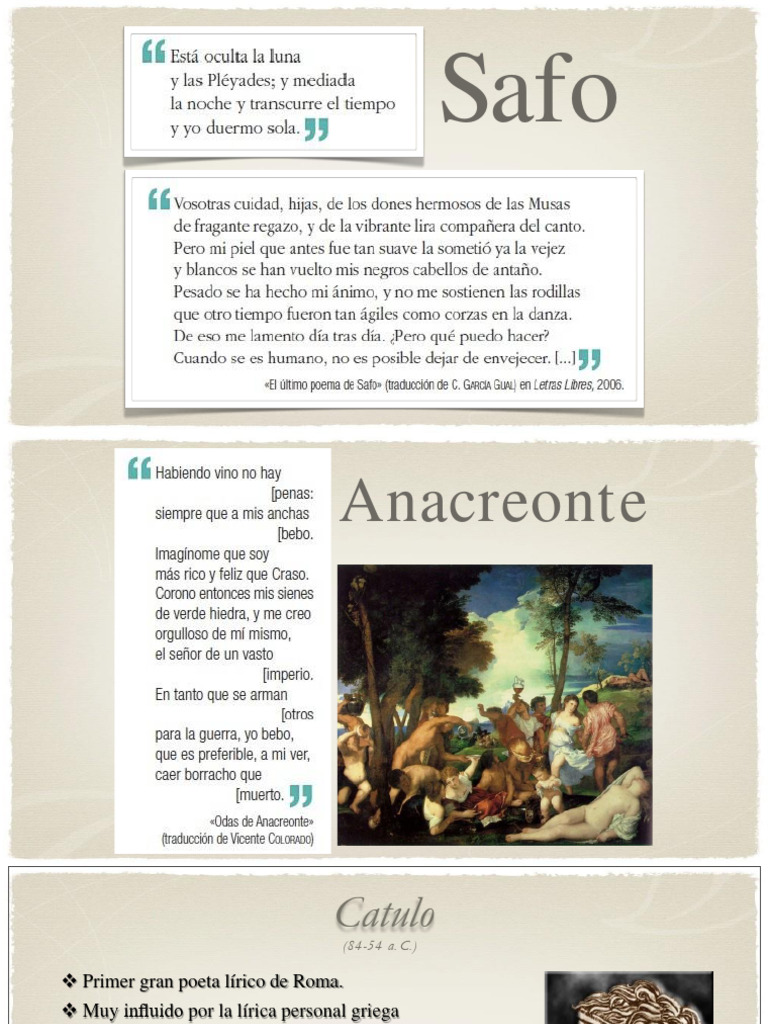 LÍRICA CLÁSICA-GRECIA Y ROMA | PDF | Horacio | Poesía