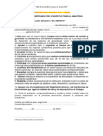 Carta de Compromiso Del Padre