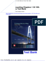 College Accounting Chapters 1-30-15th Edition Price Test Bank