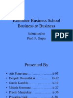 Kohinoor Business School Business To Business: Submitted To Prof. P. Gupte
