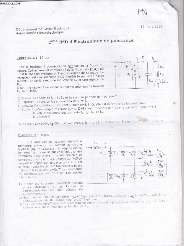 2 EMD Electronique de Puissance 19 03 2006 - Compressed | PDF
