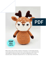 Little Chirstmas Deer Crochet Amigurumi PDF Pattern