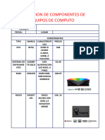 Cotizacion de Componentes de Equipos de Computo