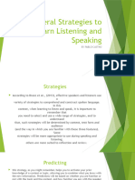 General Strategies To Learn Listening and Speaking