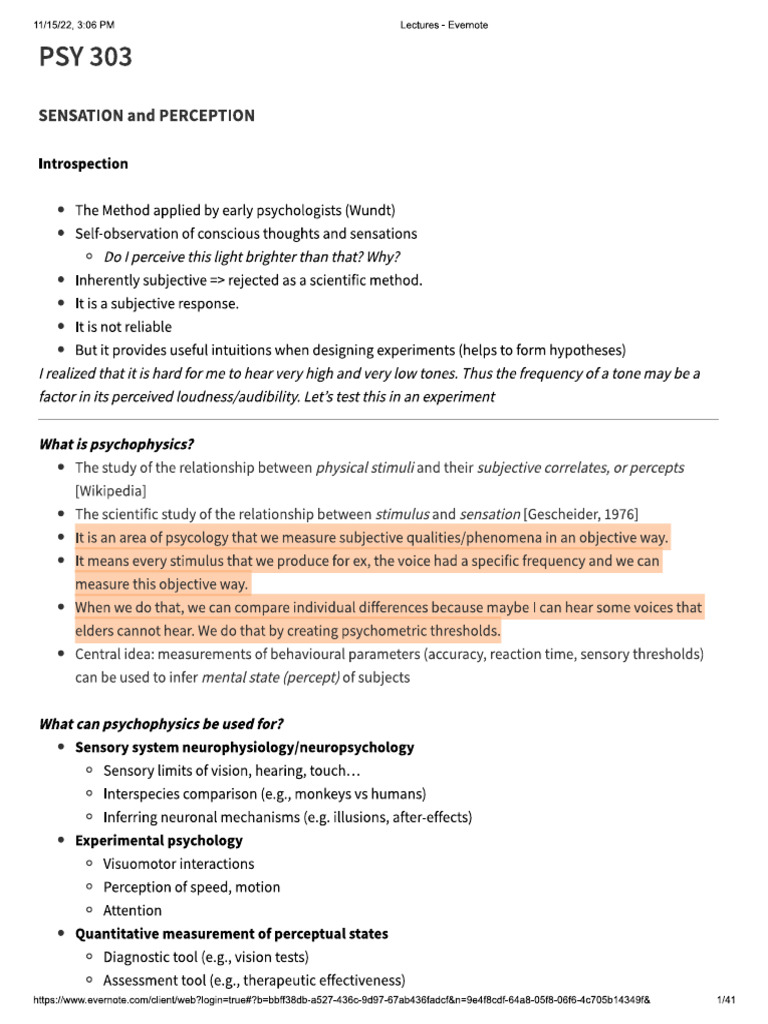 Psy 303 Midterm Notes | PDF