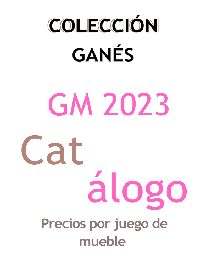 Catálogo Ganés 2023 GM PDF Artes Decorativas