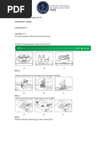 Practice PET (B1) Listening Test 01
