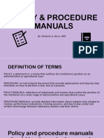 Lesson 8 - Policy and Procedure Manual