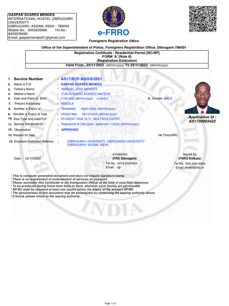 Certificate Download Free PDF Travel Visa International Law