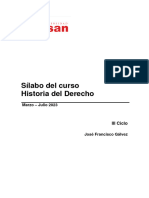 SY Historia Del Derecho - Silabo 2023-1