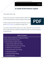 Install ConfigMgr Software Update Point Role