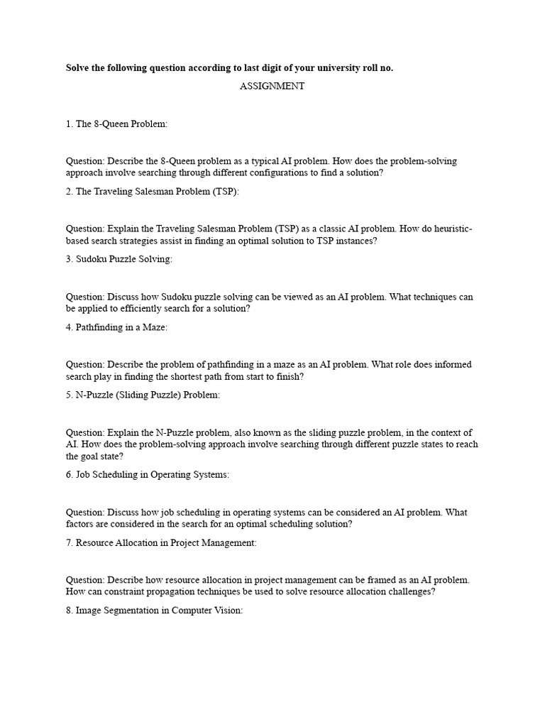 AI Problem Solving for Students | PDF