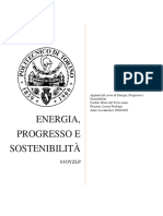 Appunti Energia, Progresso e Sostenibilità