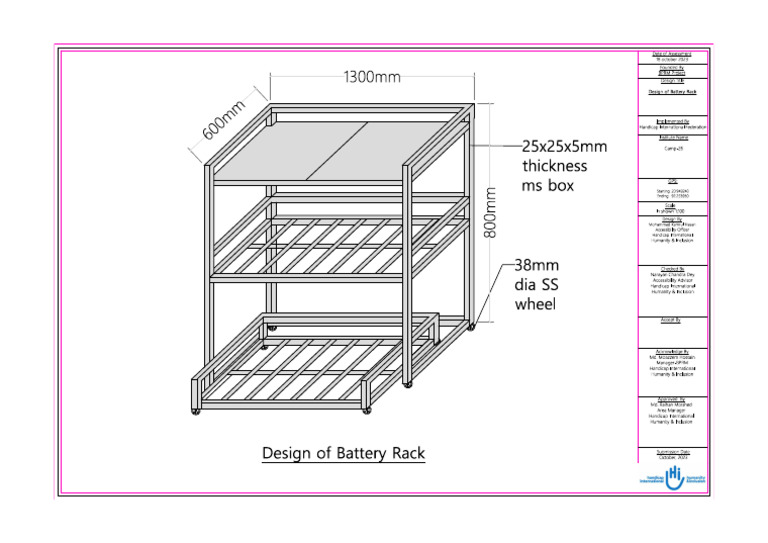 Design of Battery Rack | PDF