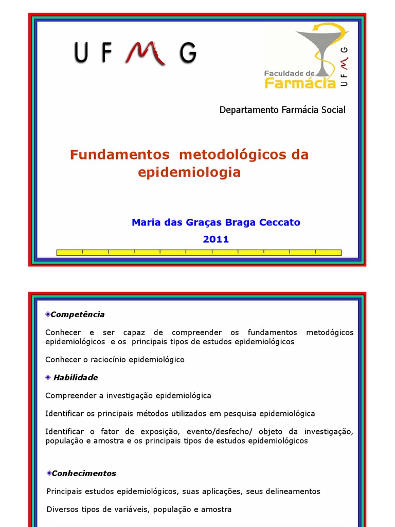 Fundamentos da Metodologia Epidemiológica | PDF | Epidemiologia | Fator ...