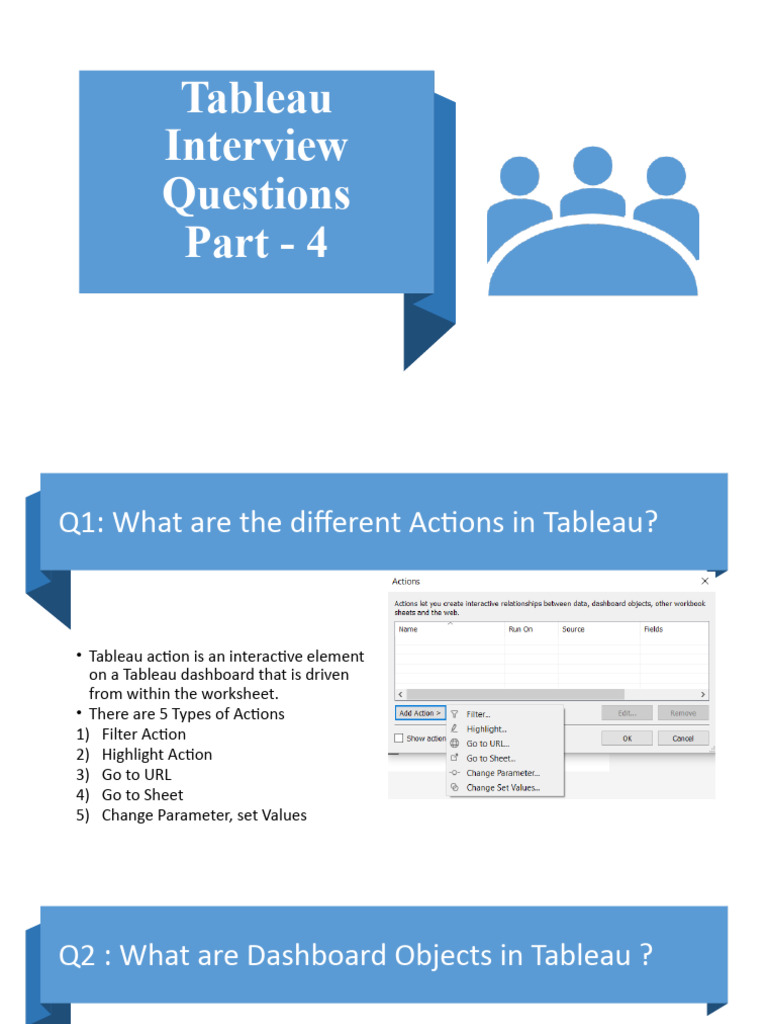Tableau Interview Insights: Actions & Layouts | PDF | Computer ...