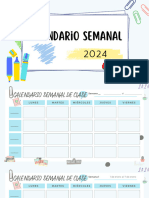 Calendario Semanal 2024 para Estudio de Materias - Tecnoapuntes