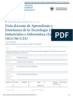 Guía Docente de Aprendizaje y Enseñanza de La Tecnología y Procesos Industriales e Informática (Informática) (SG1/56/1/23)