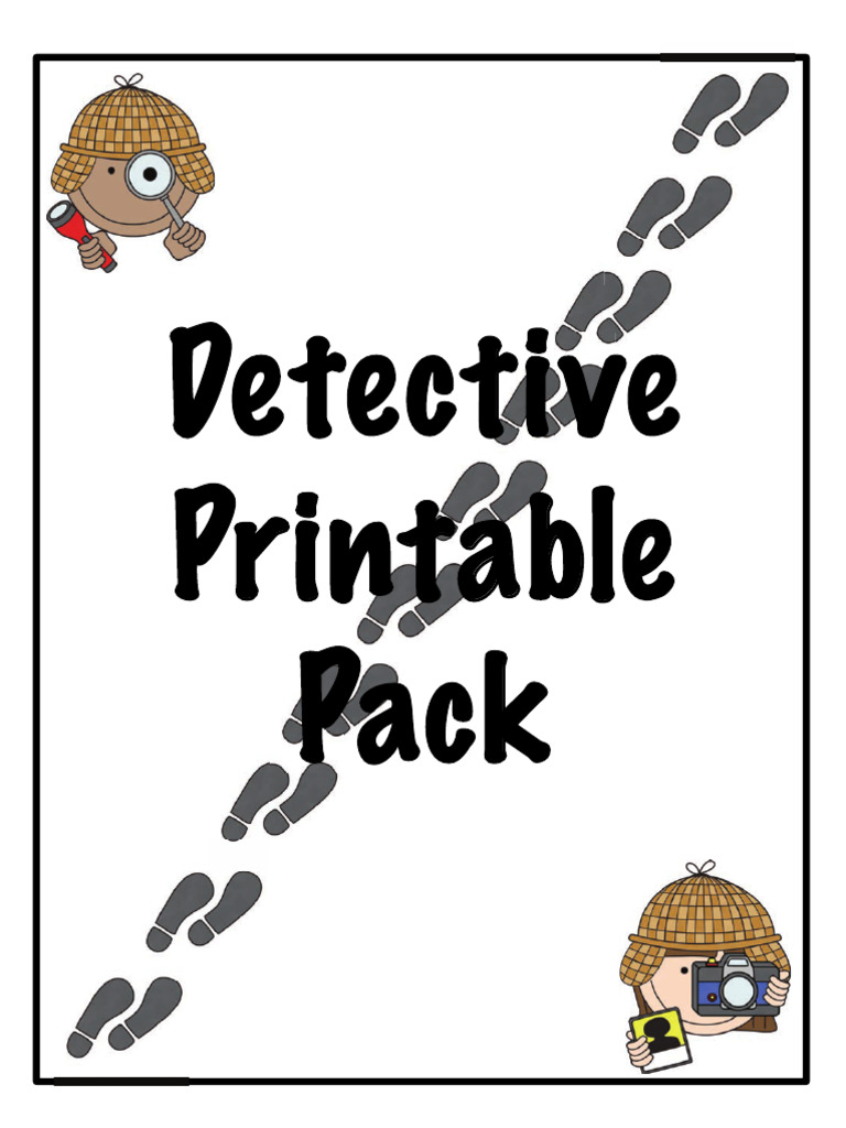 Detective printable pack kwg a pdf writing
