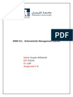 Assignment, MEM 511 Husam AlGhamdi, 215141