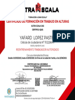 Certificado ALT. LOPEZ PASTES YAFARD