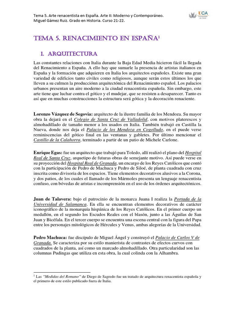 Arte del Renacimiento en España | PDF | Escultura | Miguel Ángel