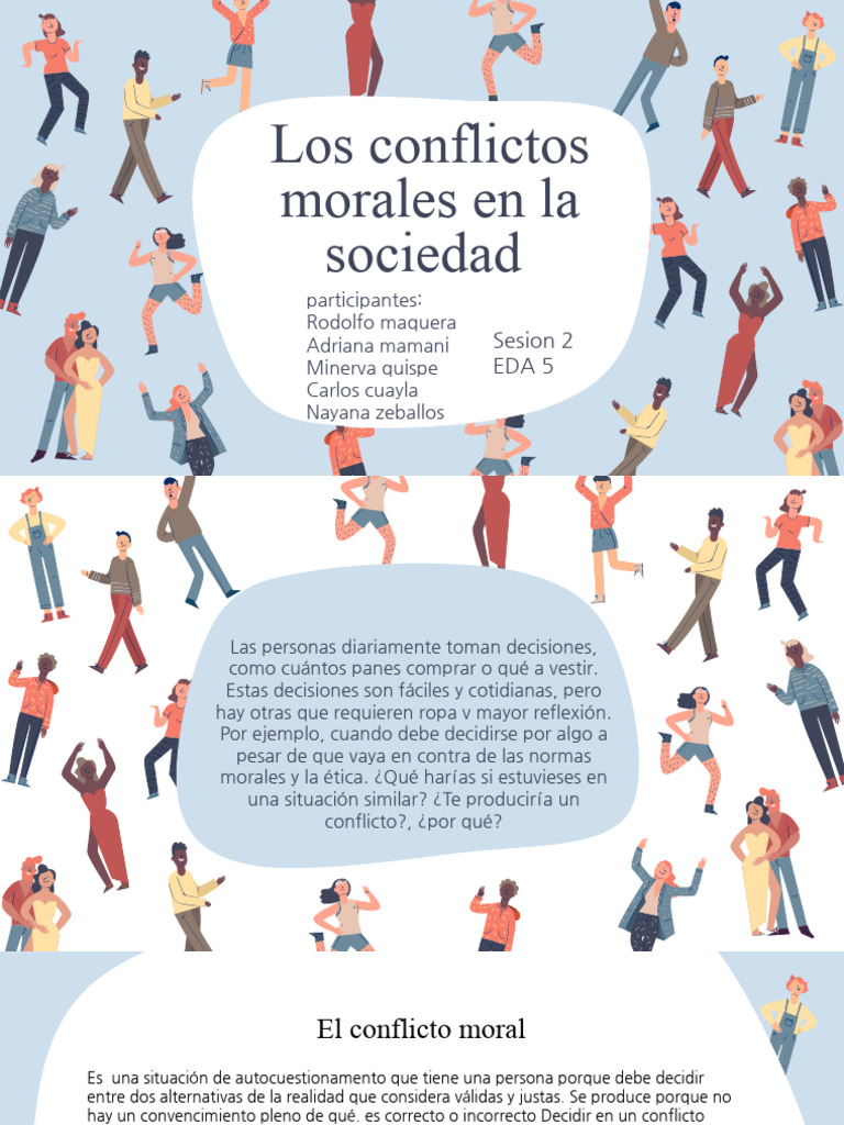 Los Conflictos Morales en La Sociedad - DPCC - GRUPO NÚMERO 2 | PDF