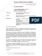 Carta Nº176 - Informe de Mobiliario de Laboratorio