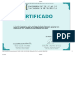 Certificado Simposio Iterligas de Ocologia