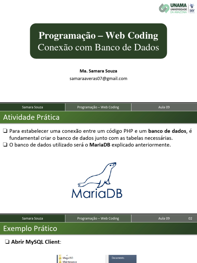 Aula 09 - Conexão Com Banco de Dados | PDF | Php | Internet